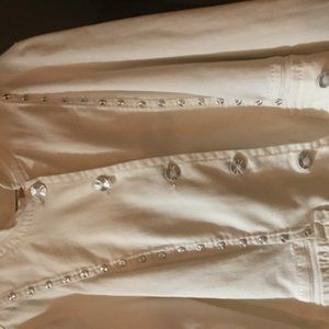 FANCY!!!! white denim jacket